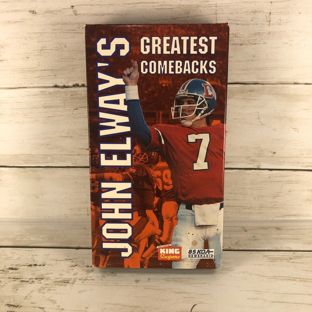 John Elway's Greatest Comebacks VHS Denver Broncos NFL Films 1993 Sports Tape